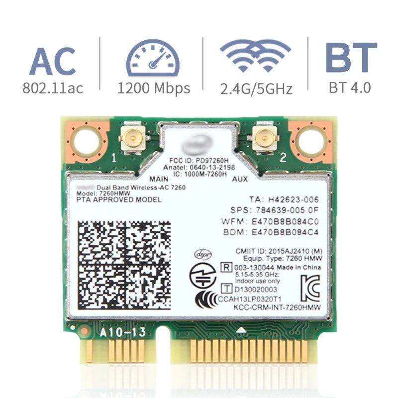Intel Dual Band Internal Wi-Fi Card