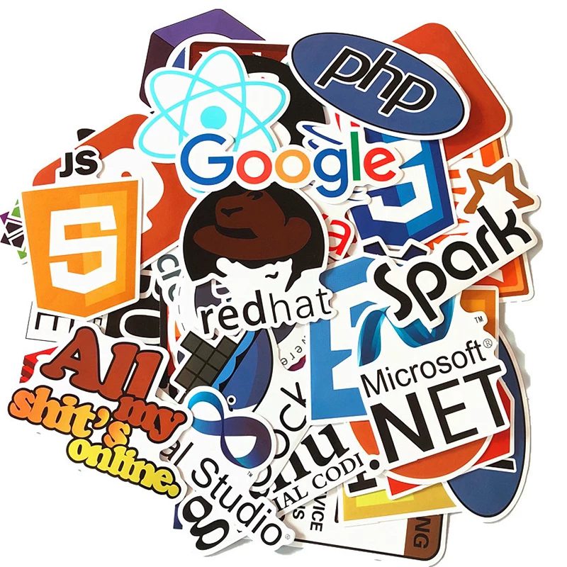50 PCS Programming Language Stickers