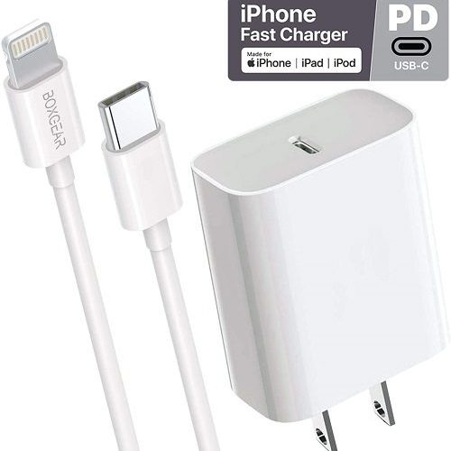 USB-C Fast Charger + USB-C Lightning Cable For iPhones