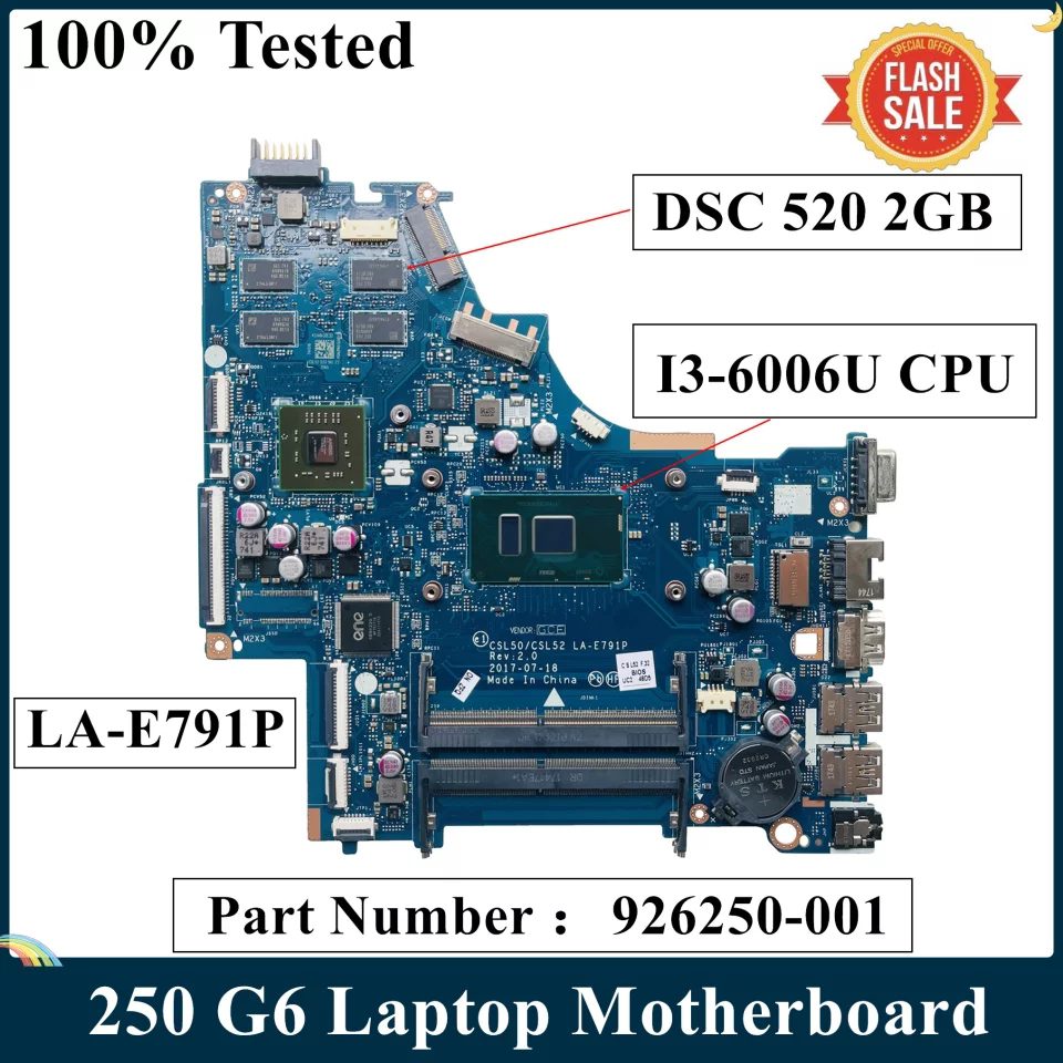 HP 250 G6 Laptop Motherboard (LA-E791P)